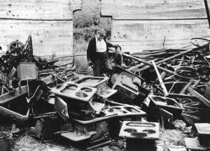 Scrap Metal Drive in Hood River, Oregon during WWII 1942