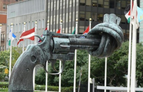 Anti-gun movement sculpture